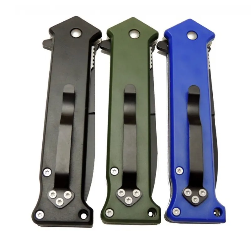 4352 Mavi Bas - Çek Kamp Çakı 20cm- Otomatik