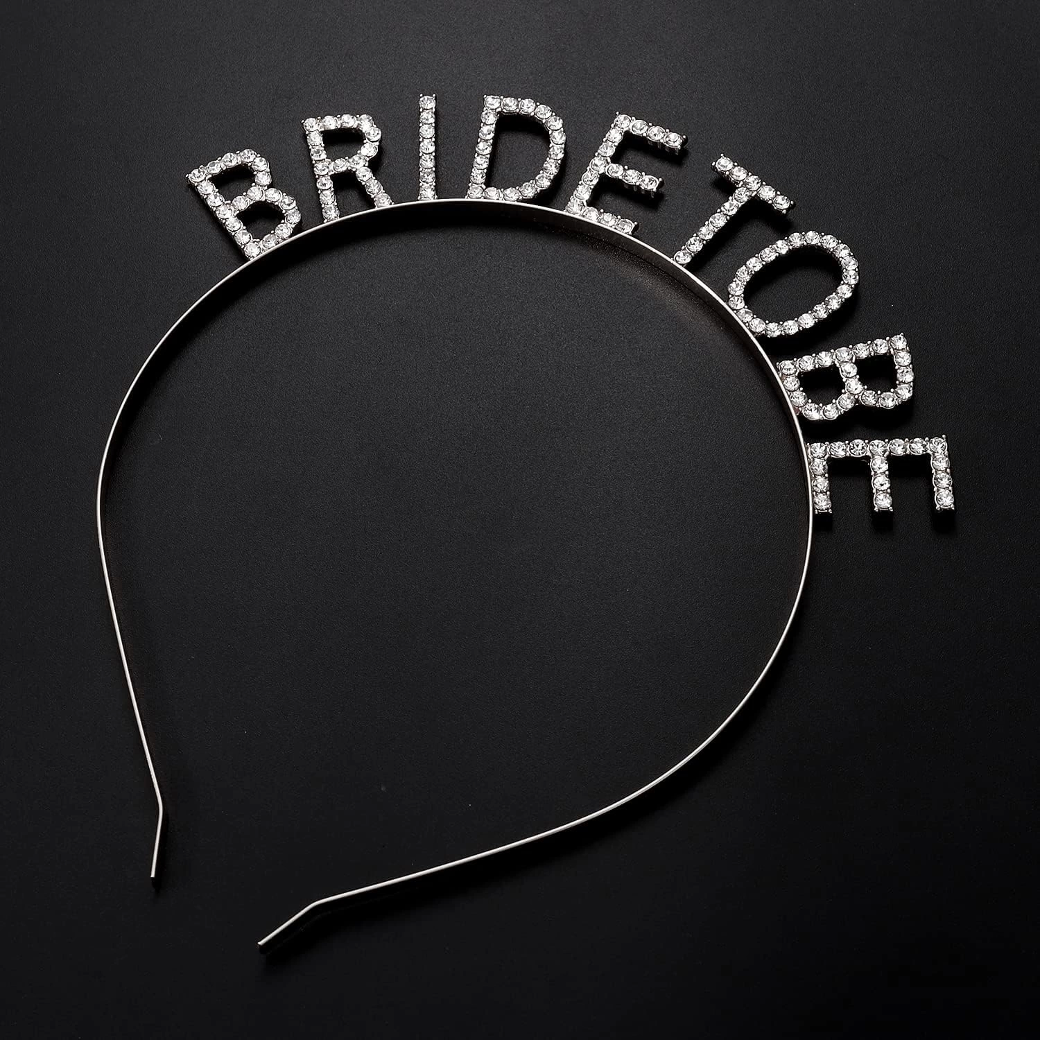 Gümüş Kaplama Kristal Taşlı Bride To Be Gelin Tacı 16x17 Cm - Görsel 2