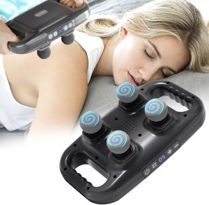 4 Başlıklı Masaj Tabancası - Ergonomik Derin Doku Sırt ve Boyun Masaj Aleti Ağrı ve Sızı Giderici kapıda ödeme