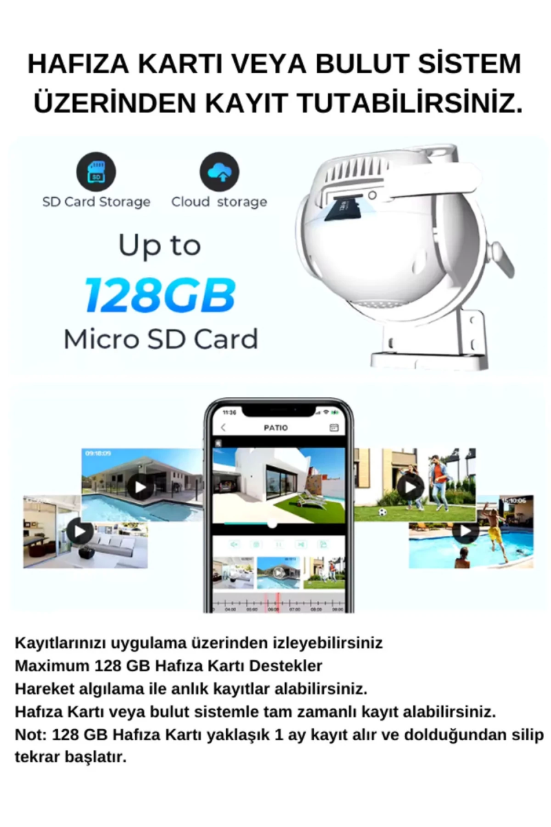Ip Kamera 2+2 Mp 4mp 1080p Ultra Hd Hareketli Sensör Dış Ortam Ip Kamera Speed Dome Akıllı Ip Çift Kamera - Görsel 4