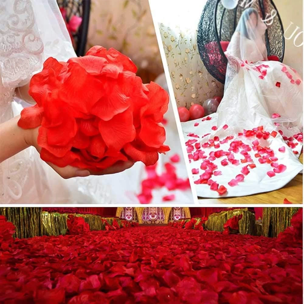 Kırmızı Renk Gül Yaprağı Şekilli Konfeti – 5 Paket 500 Adet - Görsel 3