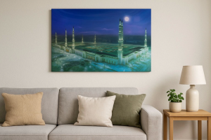 Mescid-i Nebevi Du Tablosu Resmi - İslami Hediye Seçeneği 40x60 Cm