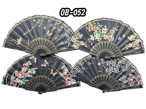 Plastik Kumaş Yelpaze 12'li Karışık Ob-052