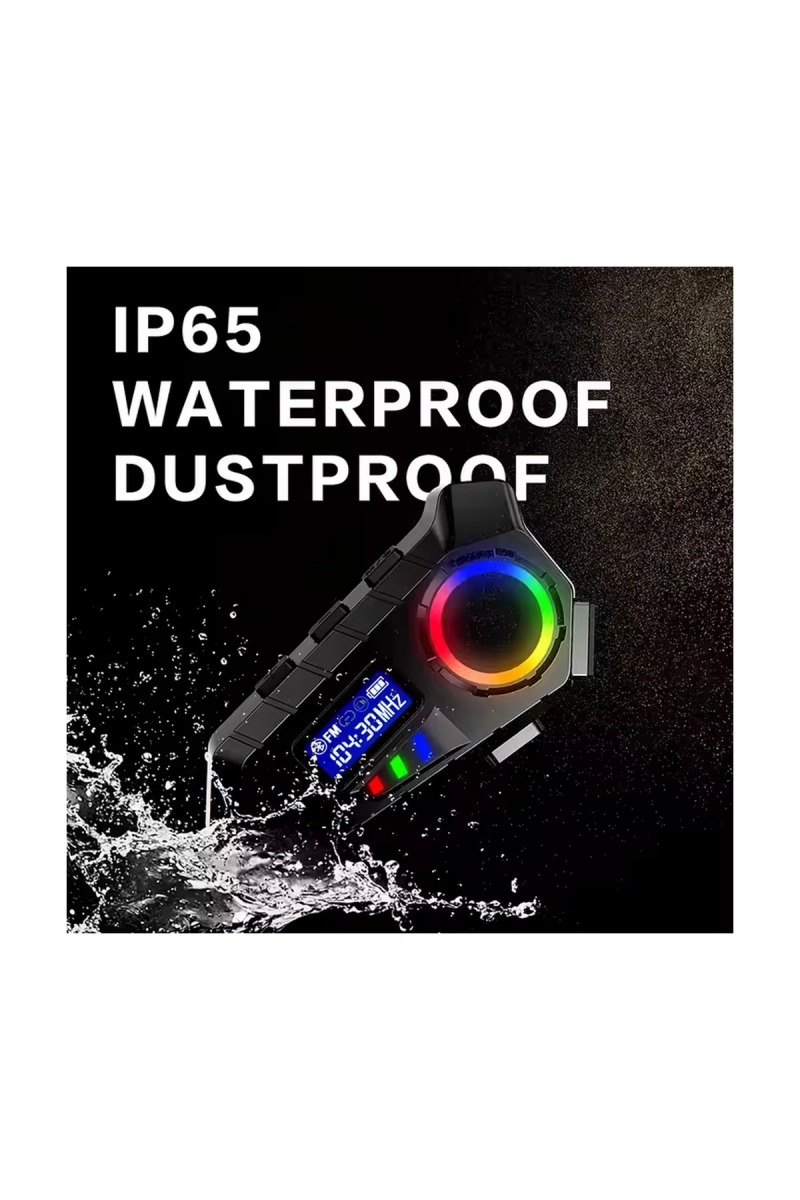 Y30 Kask Kulaklık Bluetooth Motosiklet Kulaklık Rgb Radyolu Intercom - Görsel 2