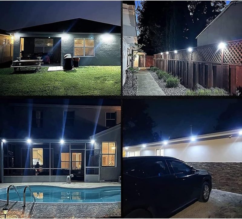 100 Led DIŞ Mekan Solar Aydınlatma Fotoselli Solar Lamba Hareket Sensörlü - Görsel 5