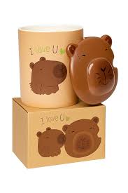 Kapibara 4 model Kapaklı Kaşaklı Kupa Bardak Kapıda Ödeme