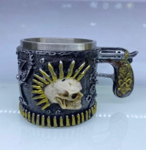 Kuru Kafa Mermi Saç Çelik Kupa Bardak Kapıda Ödeme