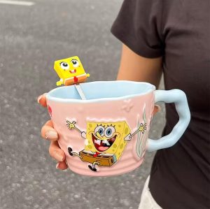 Sünger Bob Kaşıklı Kupa Bardak Kapıda Ödeme