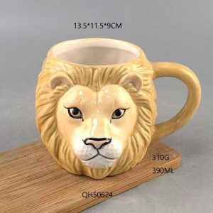 Aslan Motifli Seramik Bardak Kapıda Ödeme