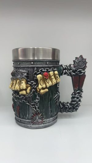 Büyük Boy Game Over Çelik Kupa Kod 8263 Kapıda Ödeme