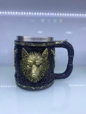 Kurt işlemeli Çelik Kupa Kod 6901 Kapıda Ödeme