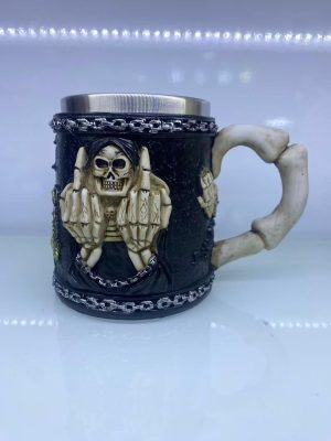 Orta Parmak Motifli çelik kupa bardak Kod 6978 Kapıda Ödeme