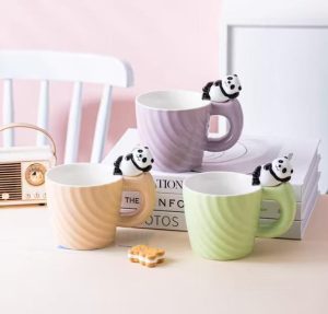 Panda Motifli Seramik Kupa Bardak Kapıda Ödeme