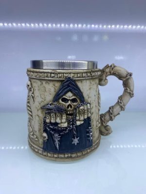 İskelet Game Over Çelik Kupa Kod 6912 Kapıda Ödeme