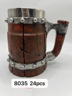 Büyük Boy Çatlak Fıçı Temalı Çelik Kupa Kod 8035 Kapıda Ödeme