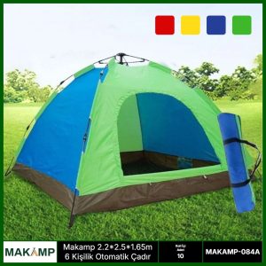 Makamp 6 kişilik otomatik kurumlu çadır Kapıda Ödeme