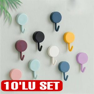Kendinden Yapışkanlı Renkli Duvar Askısı (10LU SET) kapıda ödem