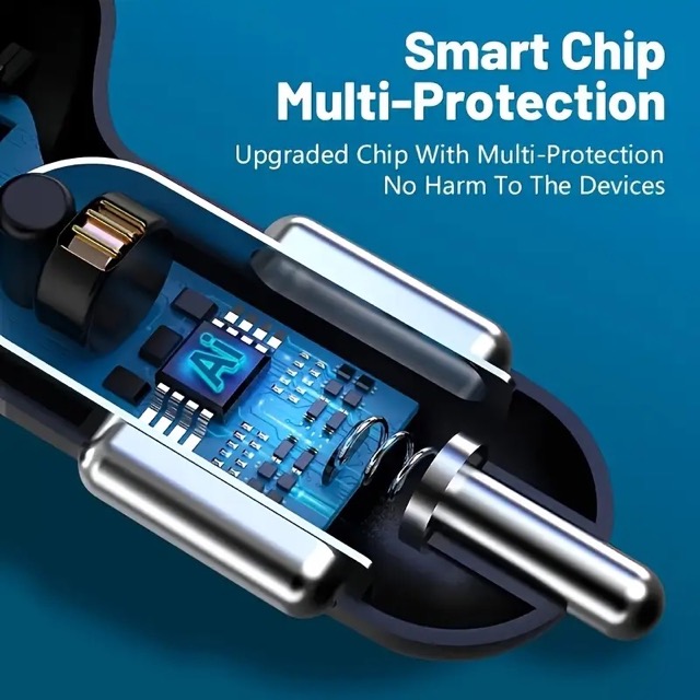 6 Portlu Hızlı Araç Şarj Cihazı – 4 USB + 2 Type-C Çıkışlı Dijital Göstergeli Oto Şarjı Kapıda Ödeme - Görsel 4