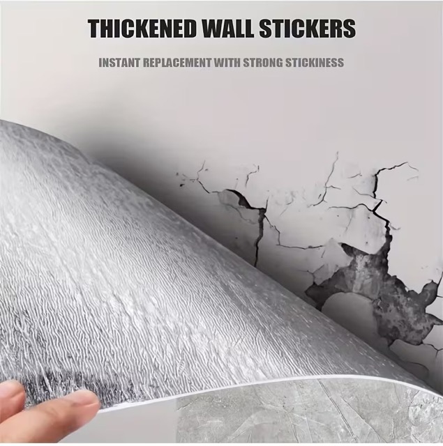 SİYAH MERMER DESENLİ ALÜMİNYUM PLASTİK DUVAR STİCKER (30*30) Kapıda Ödeme - Görsel 4