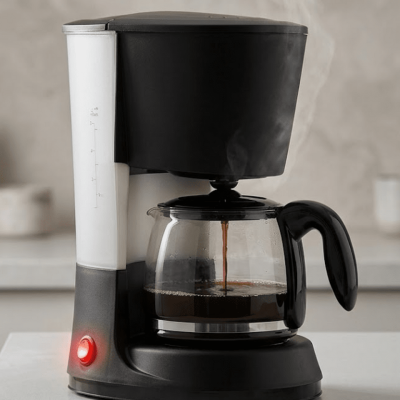 1.2 Litre Filtre Kahve Makinesi Damlama Emniyetli Cam Karaflı