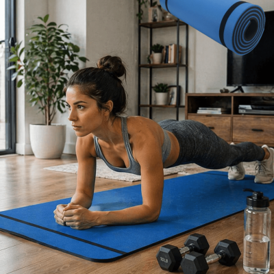 10 mm Egzersiz Matı Yoga Pilates Aerobik İçin Kaymaz Doku Esnek Dayanıklı Tasarım