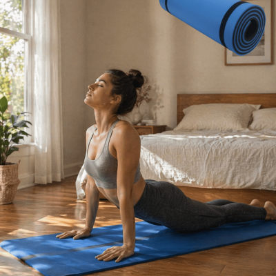 10 mm Fitness ve Pilates Matı Kaydırmaz Taban Konforlu Spor Minderi Hafif Taşınabilir