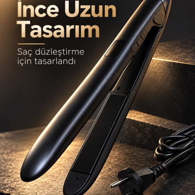 %100 Katı Seramik Plakalı LCD Ekranlı Saç Düzleştirici