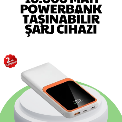 10000 mAh Hızlı Şarj Destekli Powerbank – Hafif, Kompakt ve Güvenli