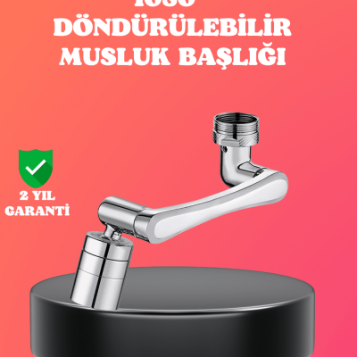 1080° Dönebilen Püskürtme Filtreli Musluk Başlığı Su Tasarruflu