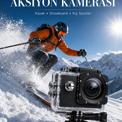 1080P Full HD Spor Kamerası Kompakt ve Dayanıklı Tasarım