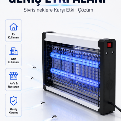 10W UV Haşere Kontrol Cihazı – Sessiz Çalışan Elektrikli Sinek Öldürücü Lamba