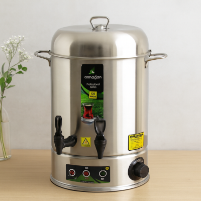 12 L Elektrikli Çay Otomatı Çift Musluk 2000W