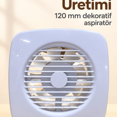 120 mm 16 W Beyaz Dekoratif Aspiratör