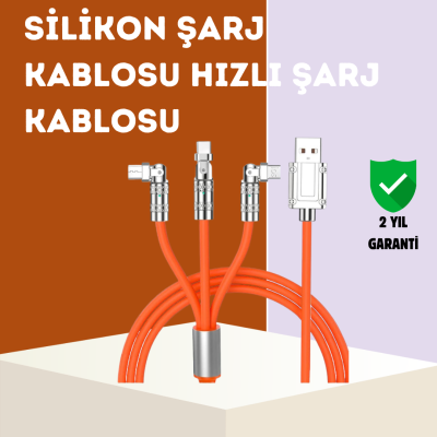 120 W Hızlı Çözüm Sunan 3'ü 1 USB Şarj Kablosu– Sağlam Gövde