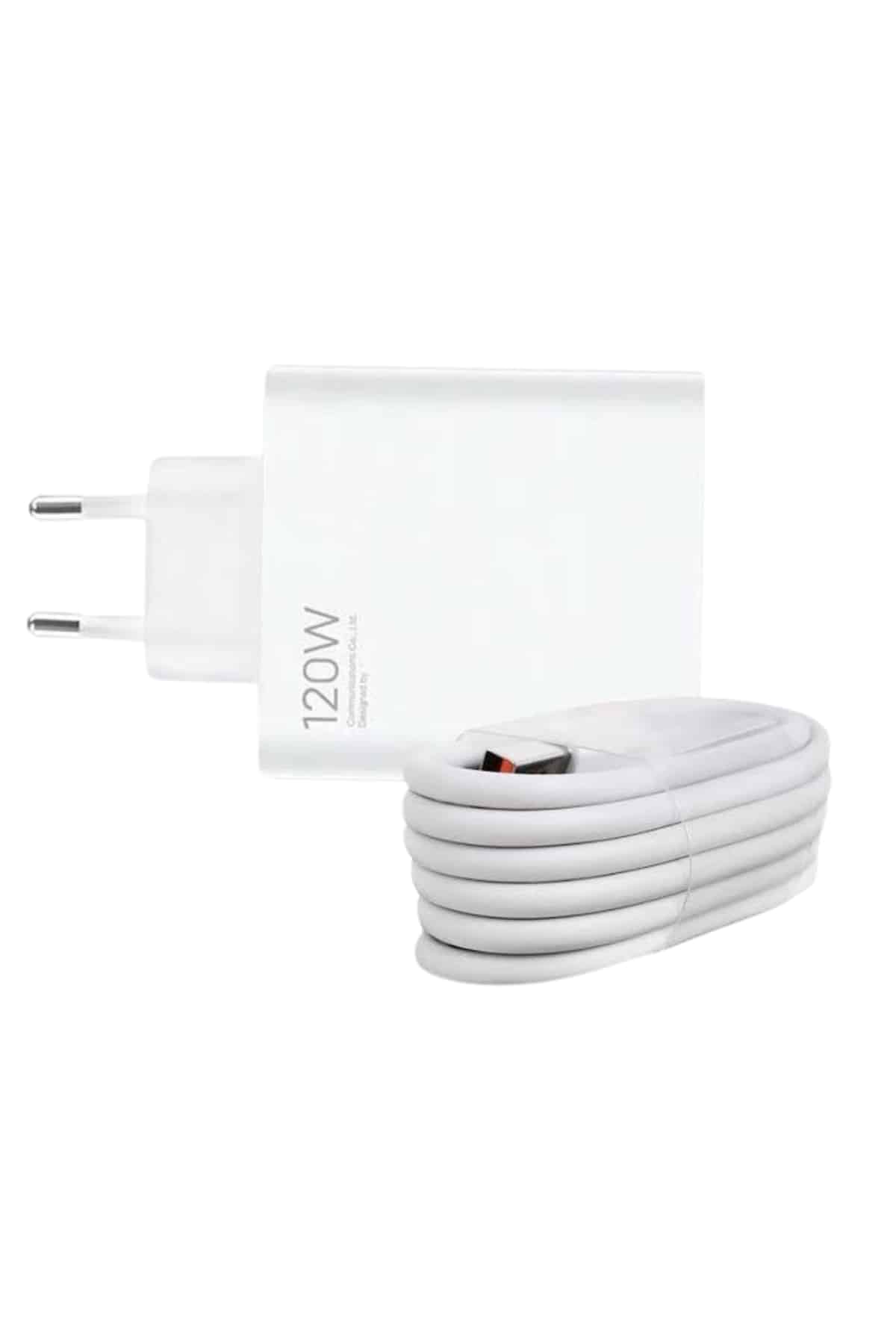 120 Watt Turbo Hızlı Şarj Aleti Seti Hızlı Şarj Adaptörü Beyaz