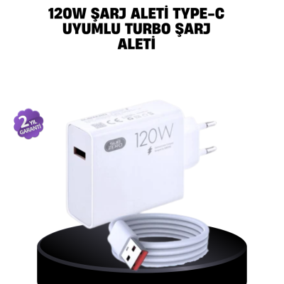 120W Mi Turbo Destekli Hızlı Şarj Cihazı Type-C Uyumlu Akım Korumalı