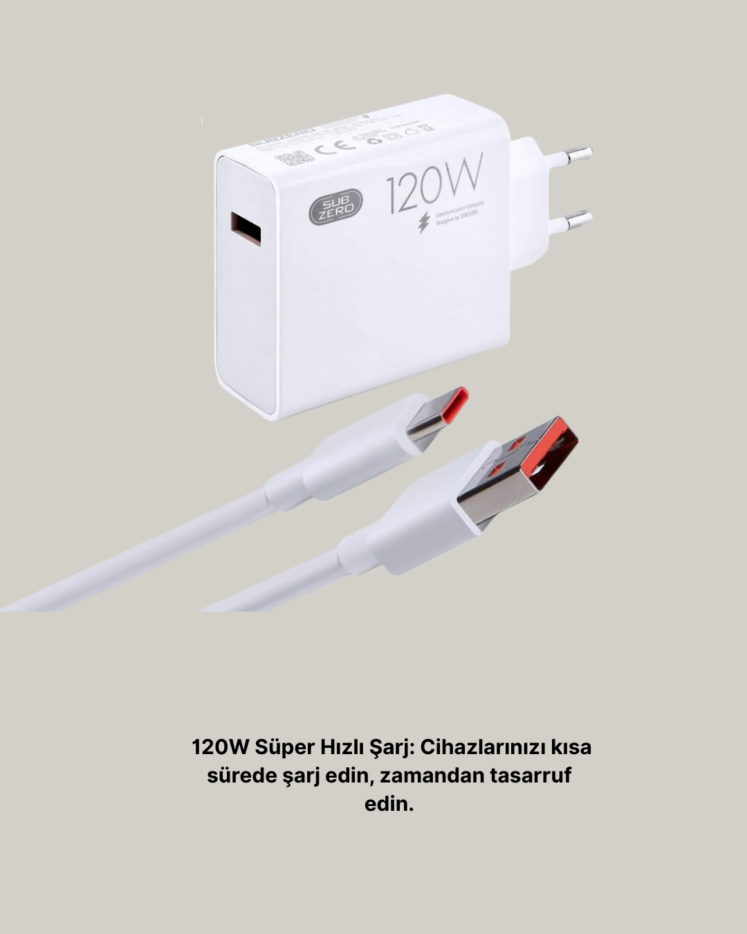 120W Mi Turbo Akıllı Tanıma Çipli Hızlı Şarj Cihazı Taşınabilir ve Dayanıklı
