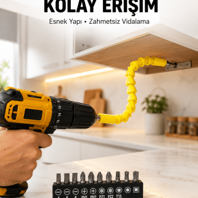 12’li Akrobat Bits Vidalama Seti Esnek Uç Çok Yönlü Kullanım Yeni Nesil