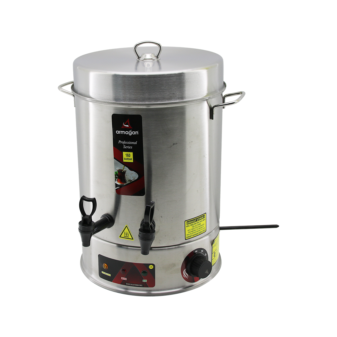 16 L Elektrikli Çay Otomatı - Çift Musluk, 2000W, 160 Bardak