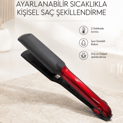 160°–220° Isı Ayarlı Saç Düzleştirici – Seyahat Tipi Hafif Model