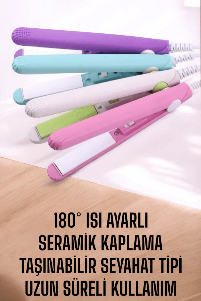 180°C Isı ve Uzun Süre Kalıcı Düzlük Sağlayan Mini Saç Düzleştirici