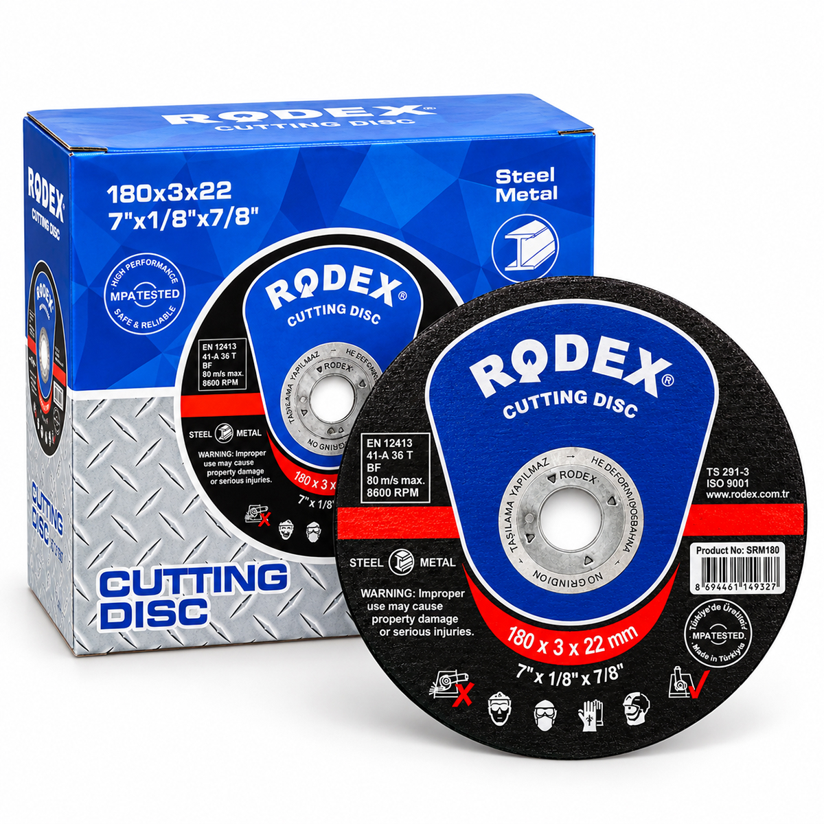 180x3x22 mm Metal Kesici Disk