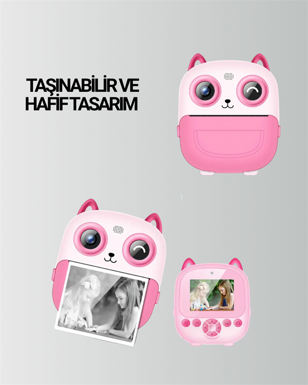 2.4” Ekranlı Mini Kamera – 1080p Kayıt + Mürekkepsiz Yazdırma
