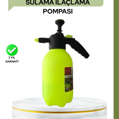 2 Litre Püskürtücü Bakır Nozullu Ayarlı Sprey Temizlik ve Bahçe
