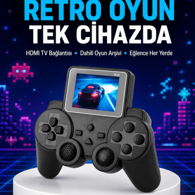 2025 A Kalite S10 Gamepad 520 Oyunlu TV Bağlantılı Retro Atari Konsolu Yeni Nesil