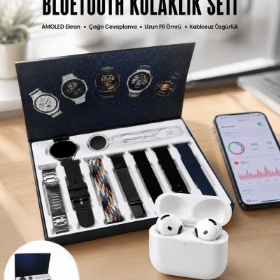 2025 Model Akıllı Saat ve Yeni Nesil Pro Bluetooth Kulaklık ANC Özelliği