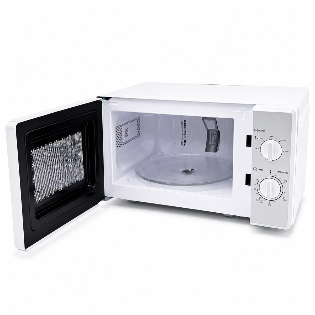 20L 700W Mikrodalga Fırın - 5 Güç Kademesi, Buz Çözme, Beyaz
