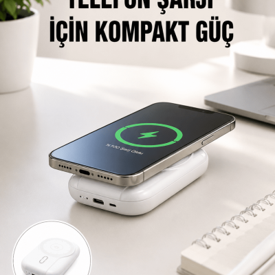 22.5W Süper Hızlı Şarjlı Çok Fonksiyonlu 10000 mAh Powerbank Yeni Nesil