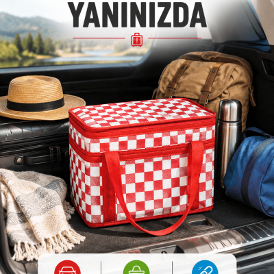 25 Litre Isı Yalıtımlı Termos Çanta Alüminyum Folyo İç Kaplamalı Piknik Çantası