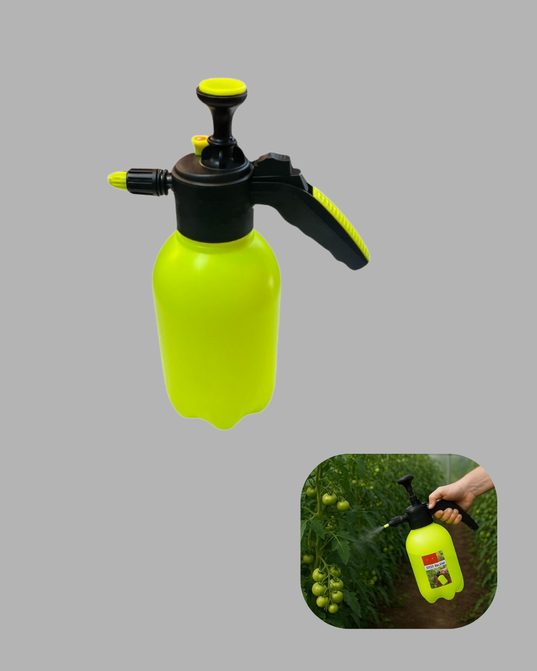 2 Litre Püskürtücü Bakır Nozullu Ayarlı Sprey Temizlik ve Bahçe